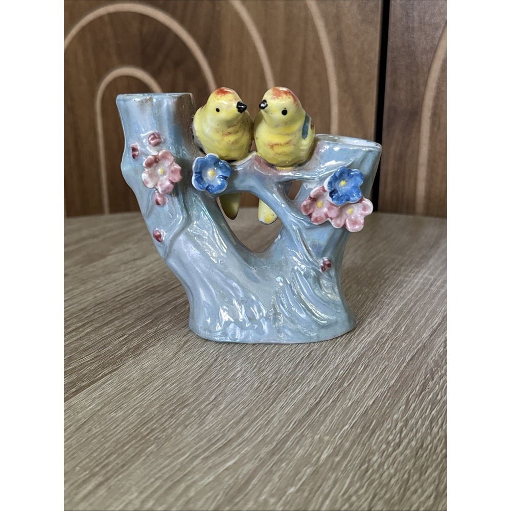 Vintage Two Bird Vase Figurine Made In Occupied Japan Beautiful Decor